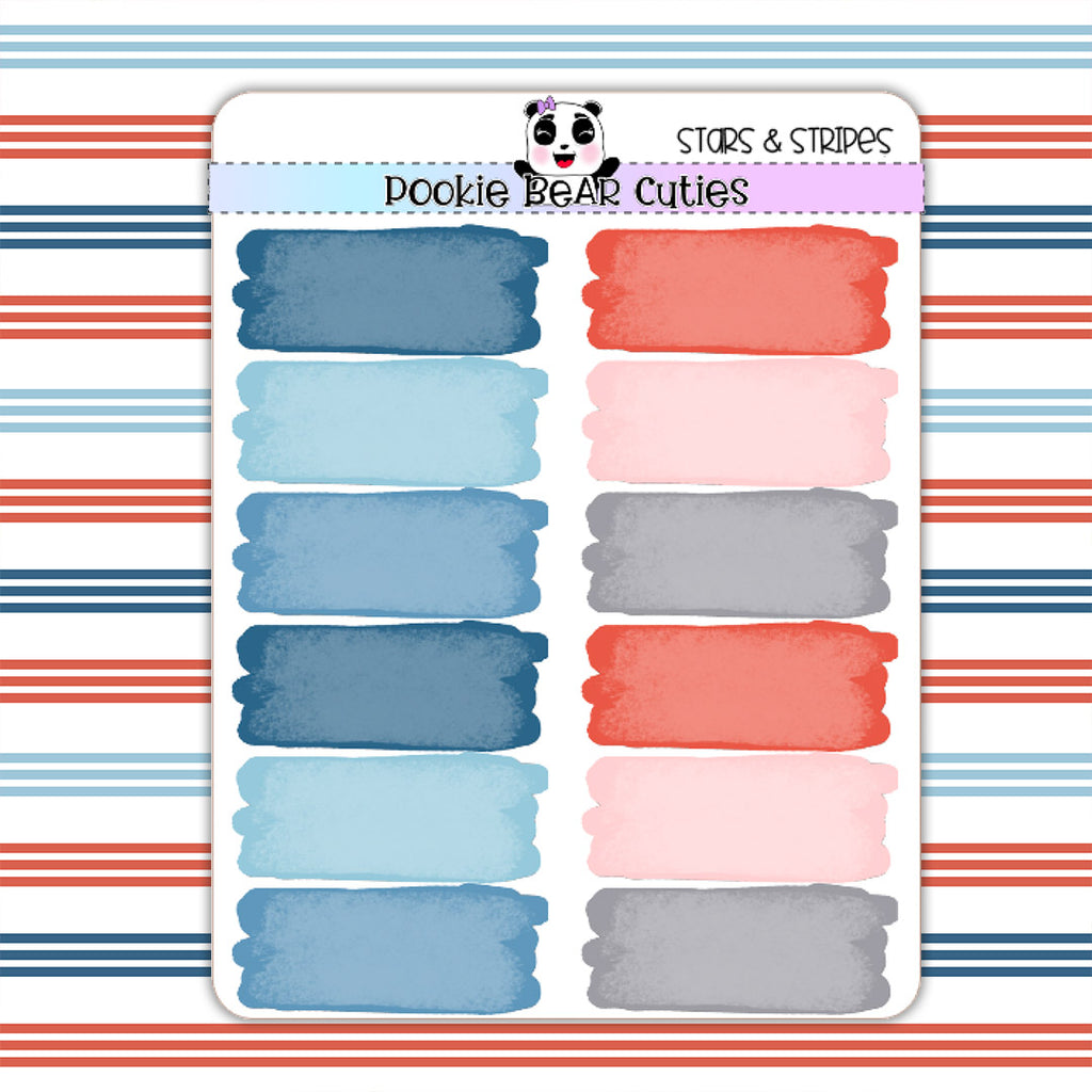Stars & Stripes | Watercolor Swatches