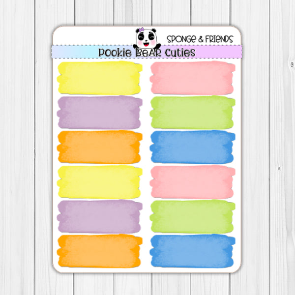 Sponge & Friends | Watercolor Swatches