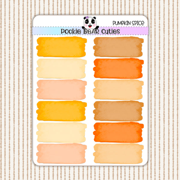 Pumpkin Spice | Watercolor Swatches