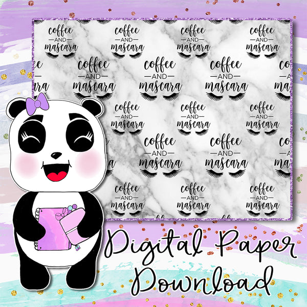 Coffee & Mascara Digital Paper