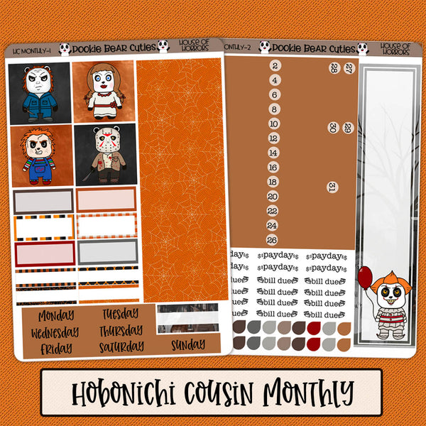 Hobonichi Cousin Monthly | House of Horrors