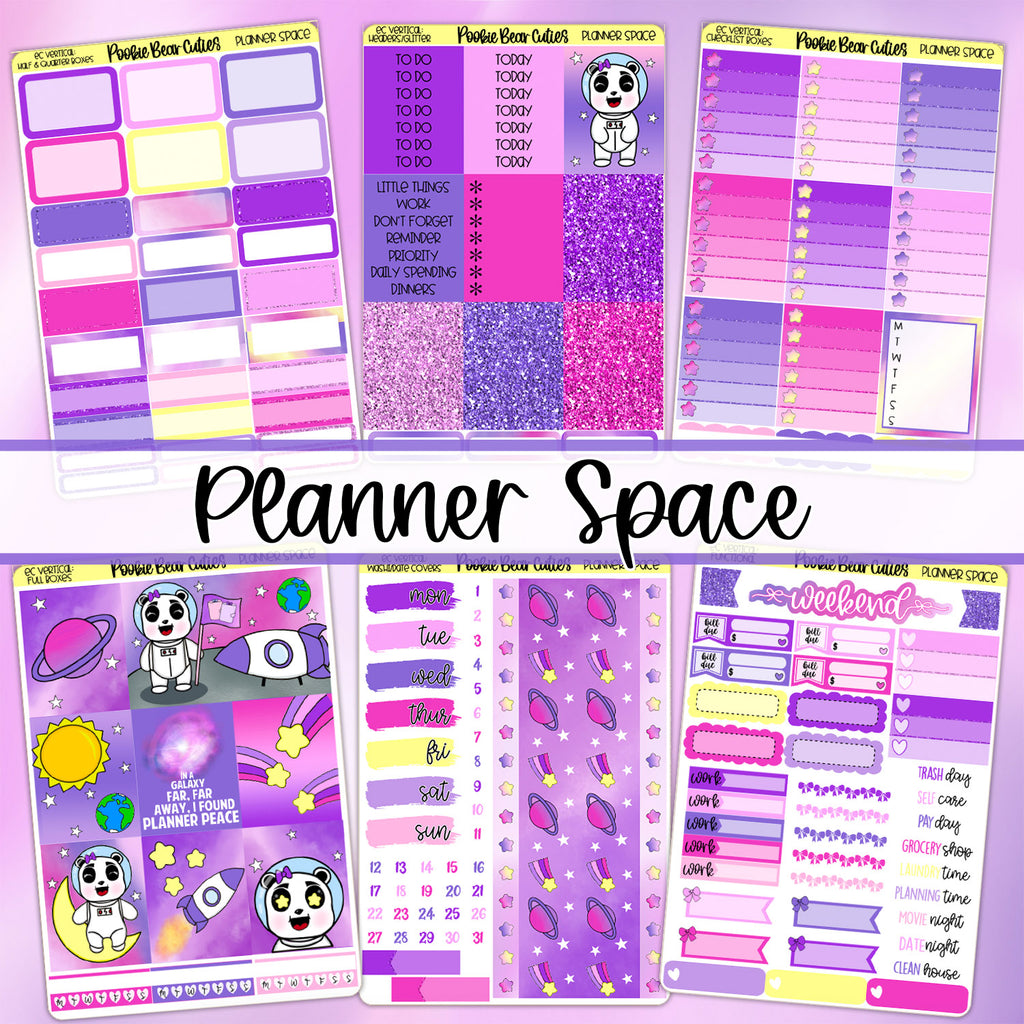 Weekly Routine Structured Space Planner Space | Weekly Kit – Pookie Bear Cuties