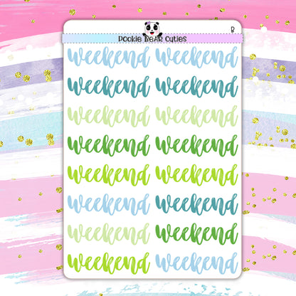 Weekend | Vo.1