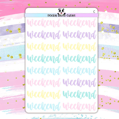 Weekend | Vo.1