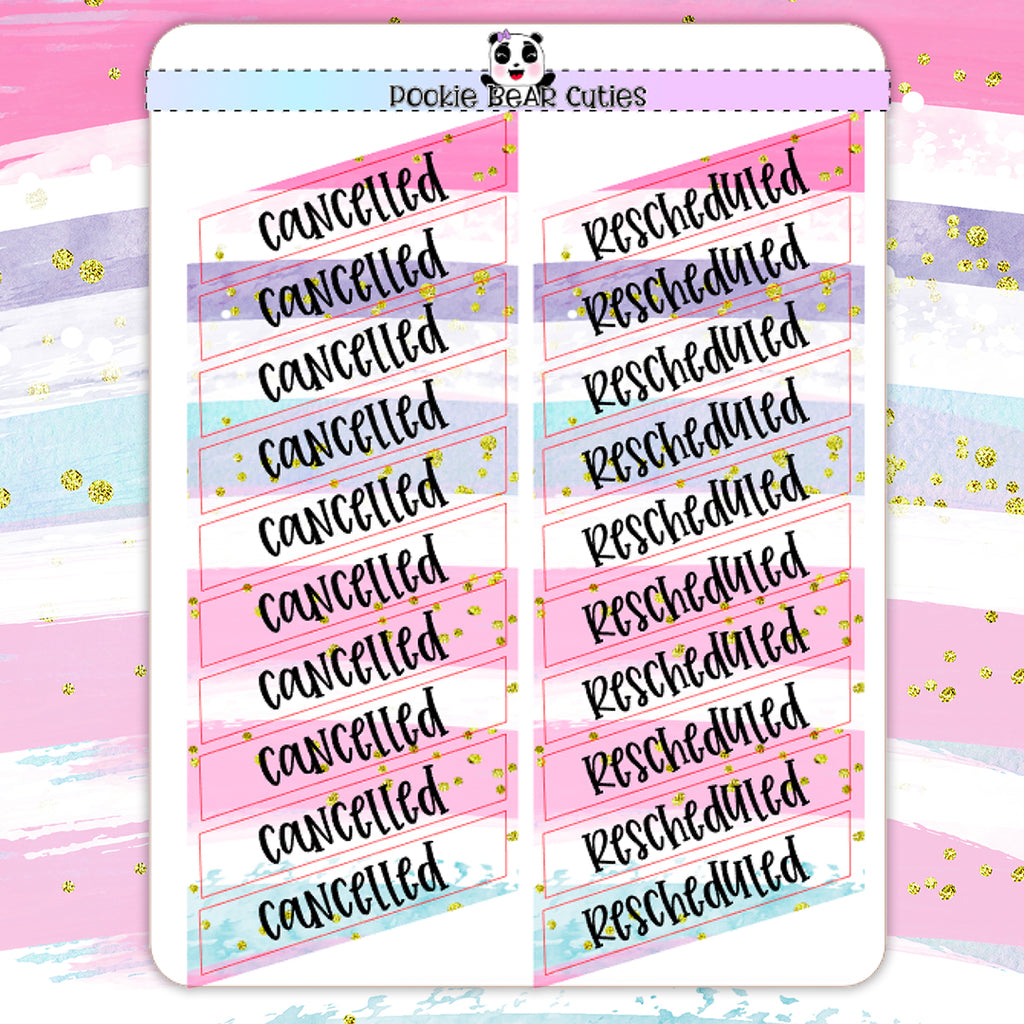 Cancelled/ Rescheduled/ Misc. Stickers