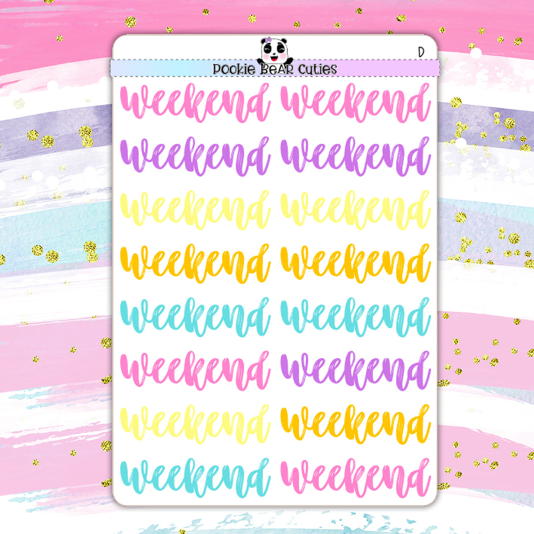 Weekend | Vo.1