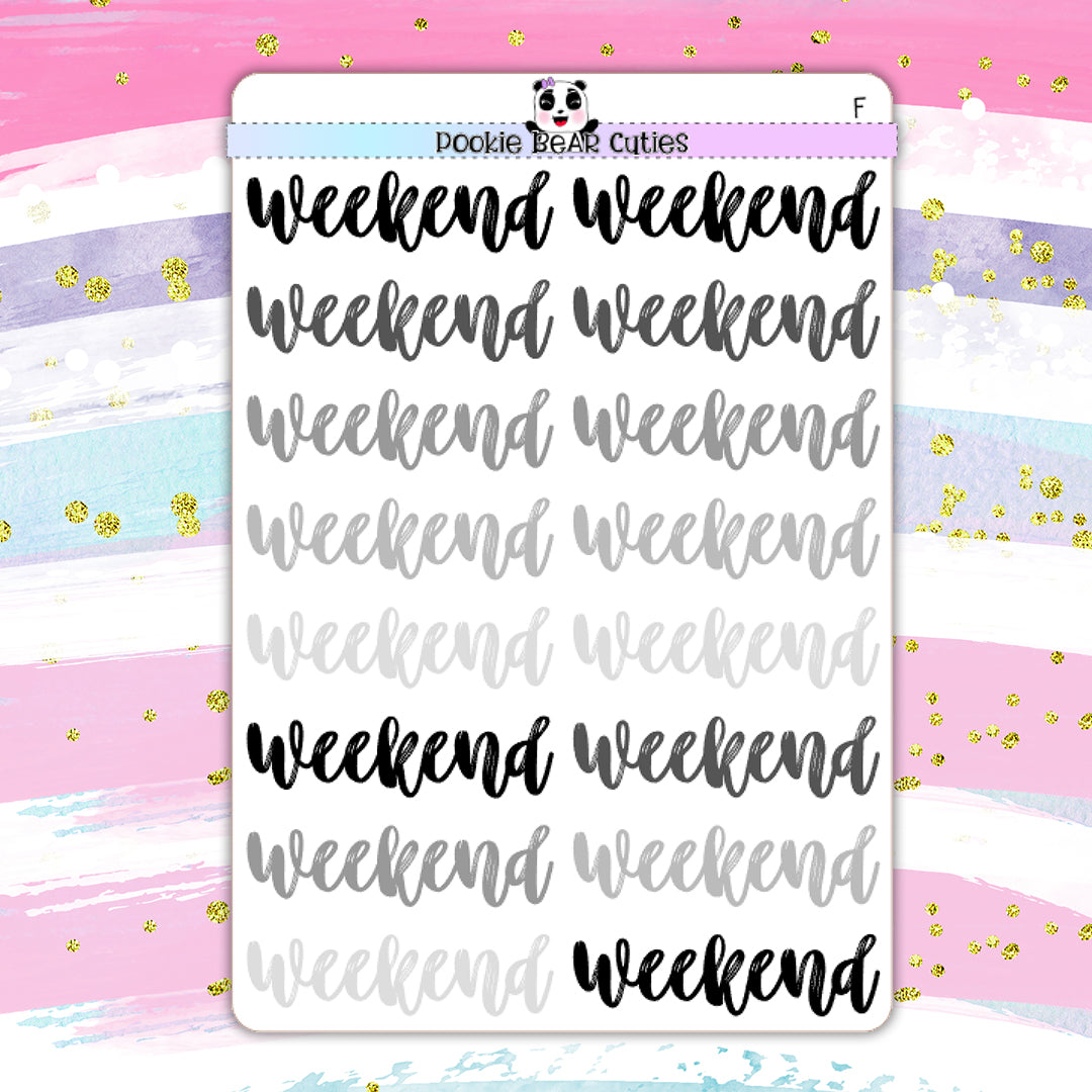 Weekend | Vo.1