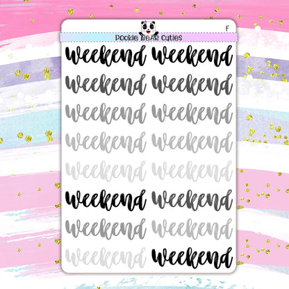 Weekend | Vo.1