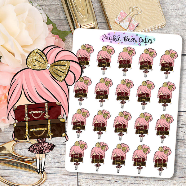 Cute Dolls- Travel/Pack Suitcase Stickers