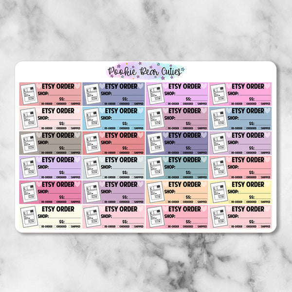 Etsy Orders Order Tracker Stickers