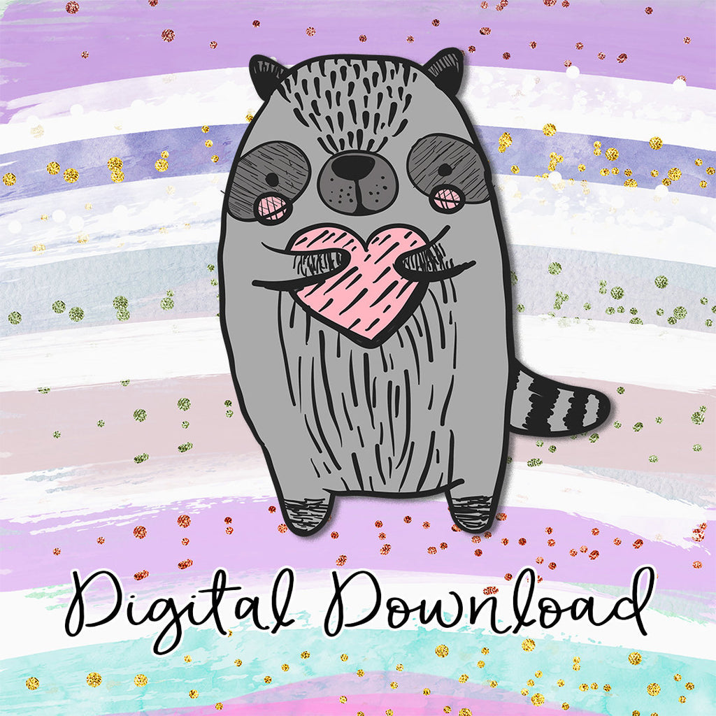 Raccoon Love Digital Download