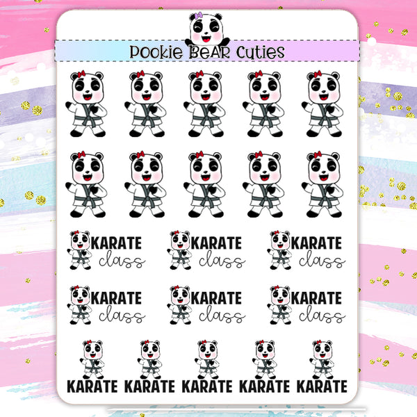 Pookie Bear | Karate Stickers – Pookie Bear Cuties