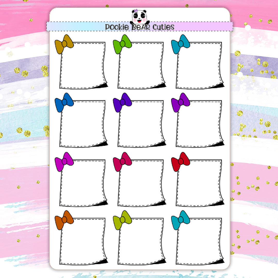 Doodled Sticky Notes | Colorful- Large