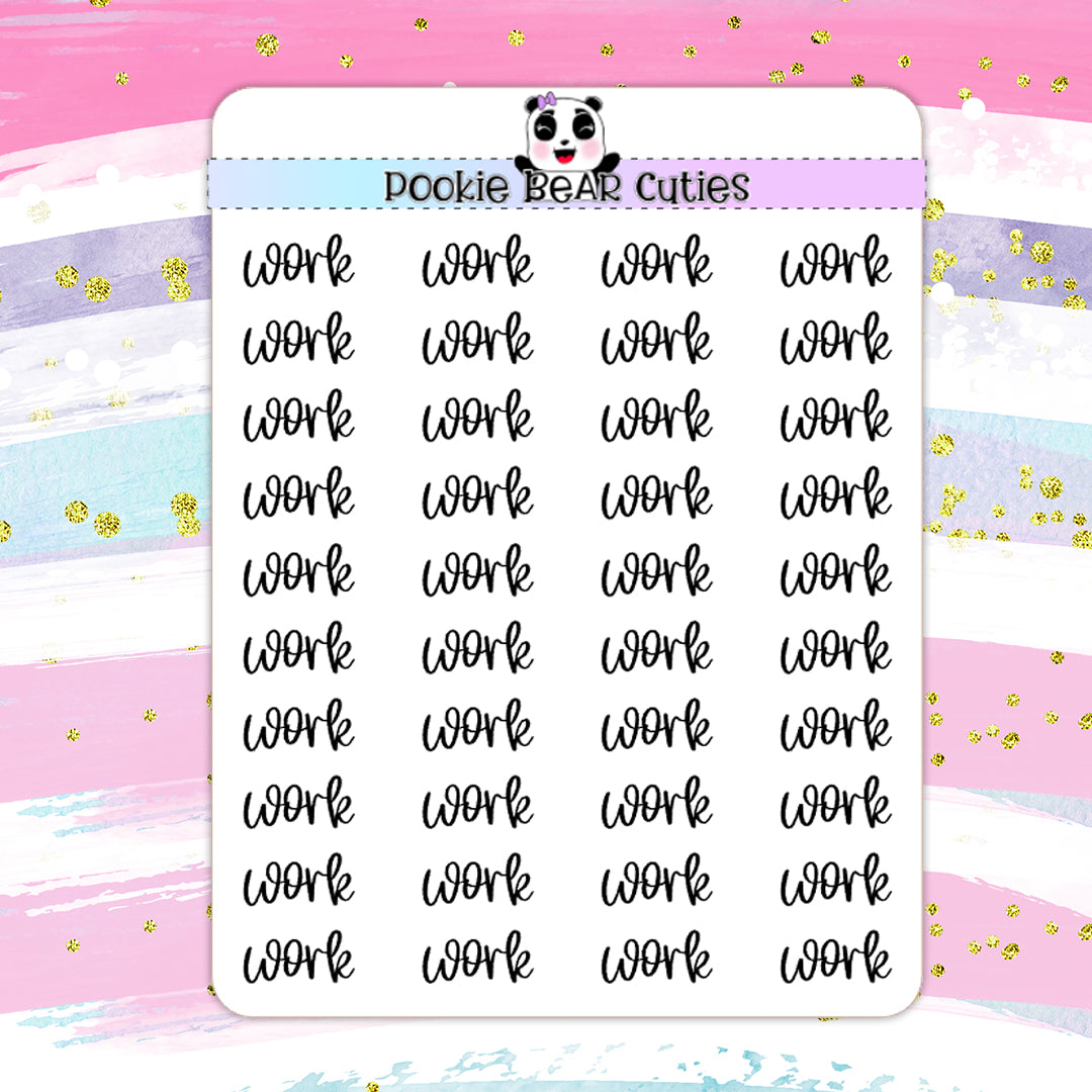 Work | Handwritten | Typography  Stickers