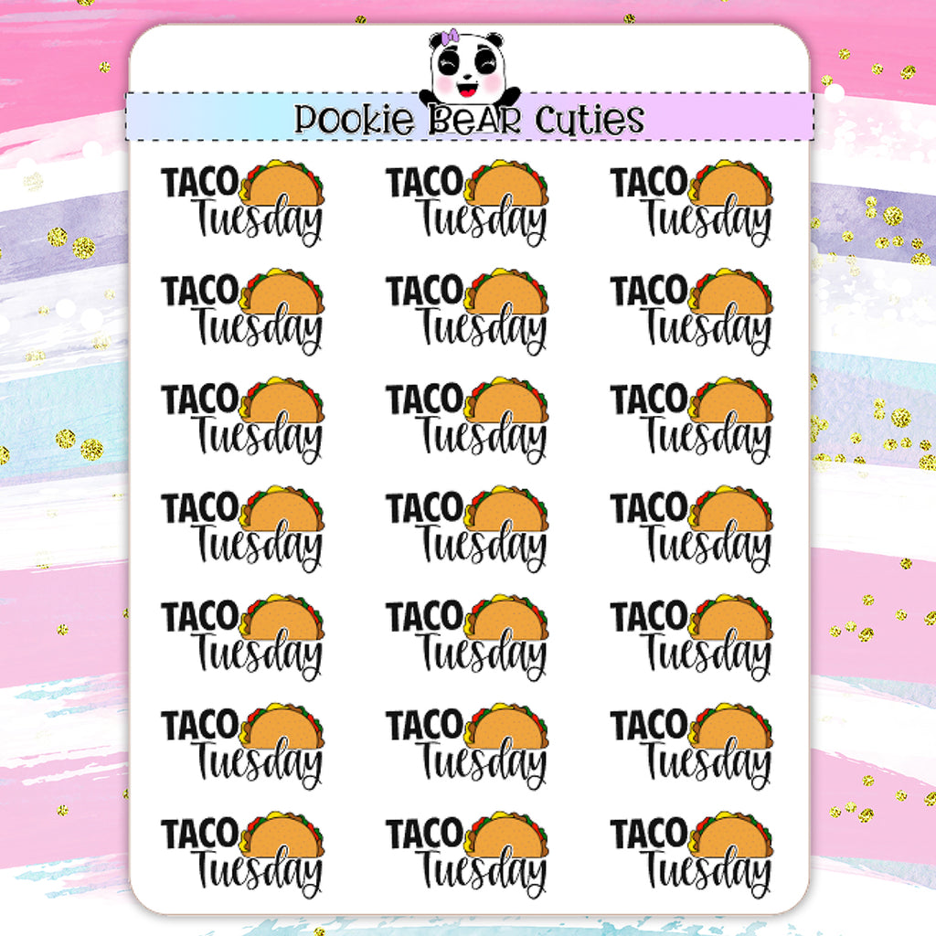 Taco Tuesday| Hand Drawn Stickers