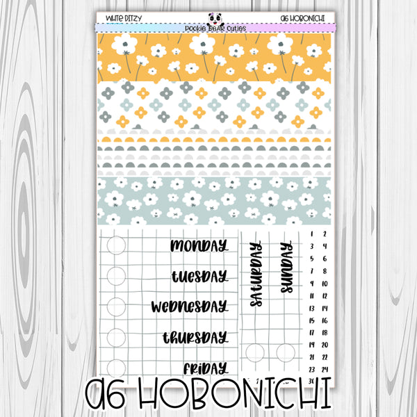 A6 Hobonichi | White Floral